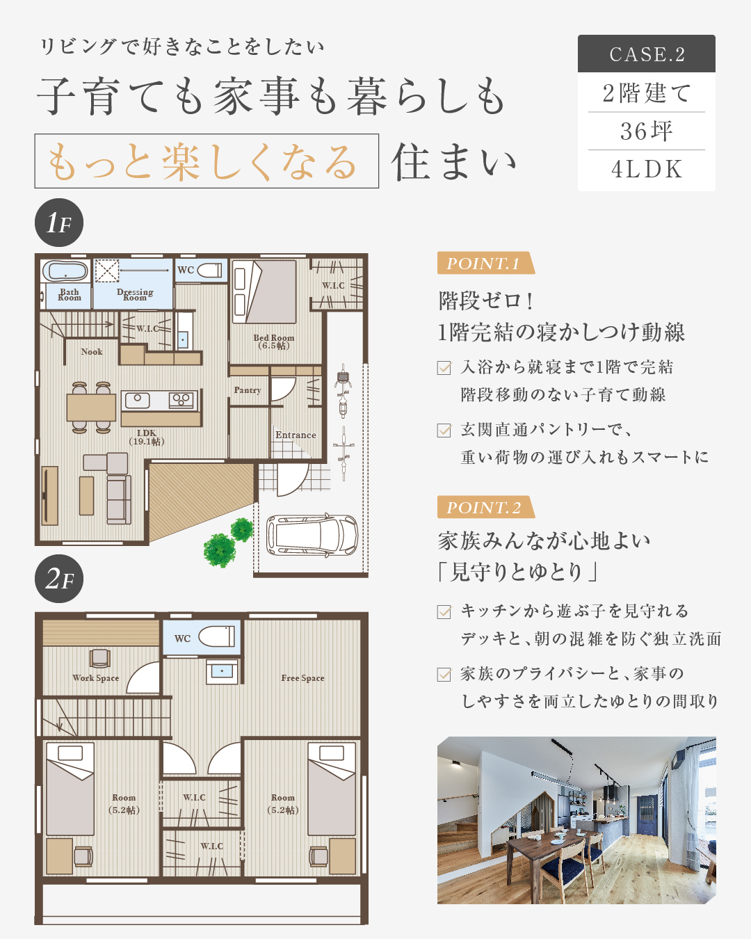 CASE2 子育ても家事も暮らしももっと楽しくなる住まい